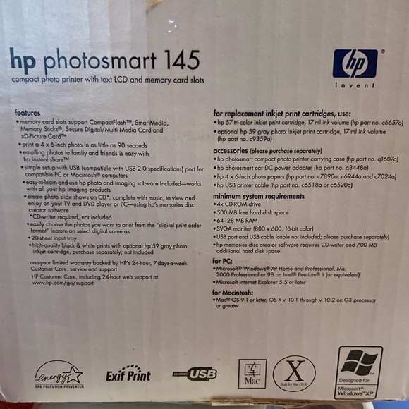 HP Photosmart 145 Compact Photo Printer - Picture 8 of 8